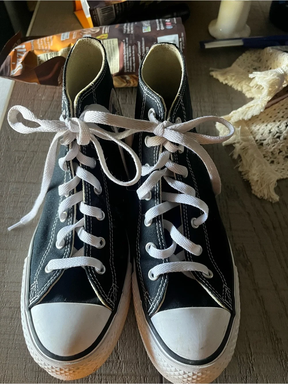Converse Black & White Kids High Top Sneakers
